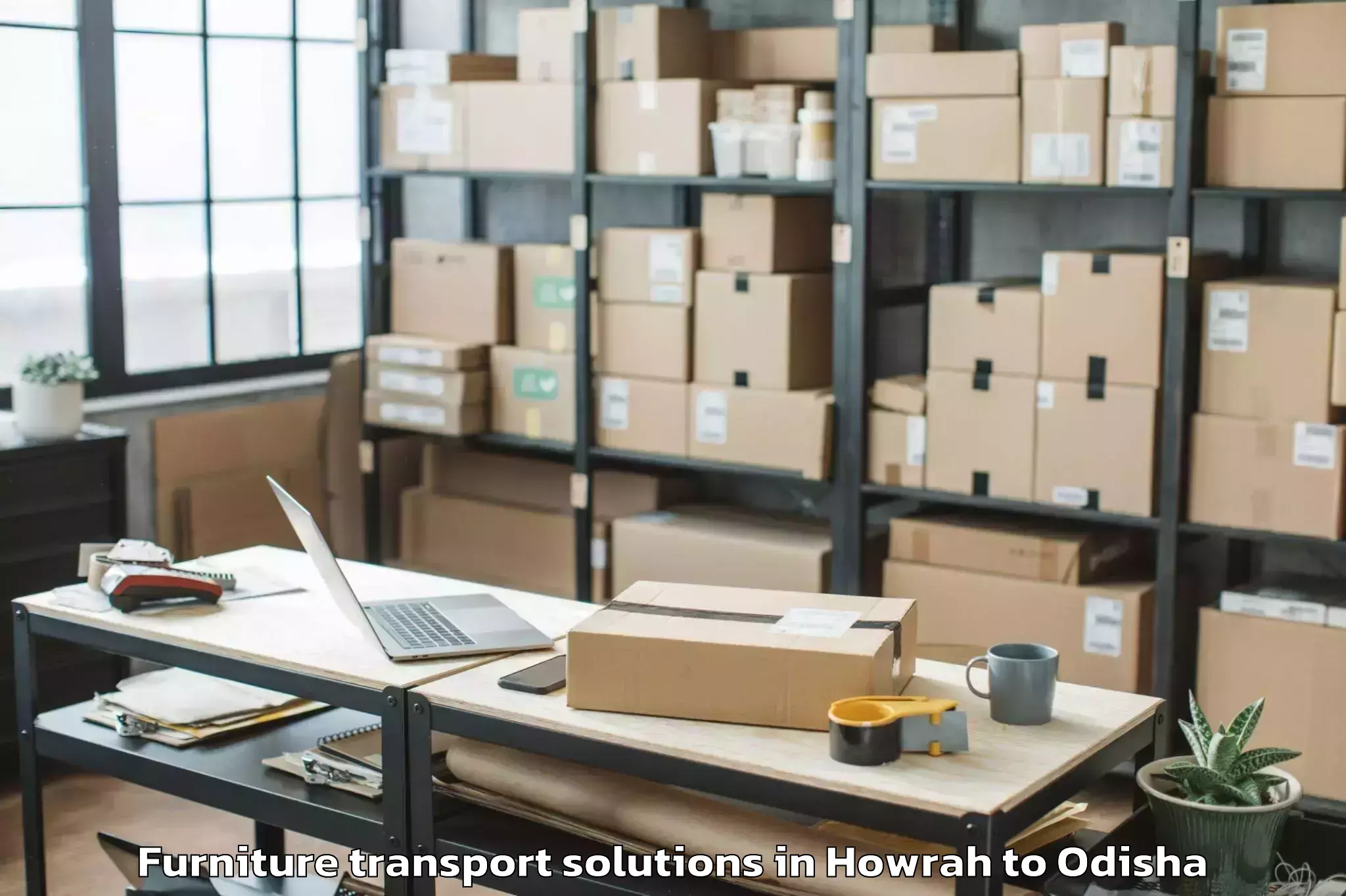 Reliable Howrah to Koraput Town Furniture Transport Solutions